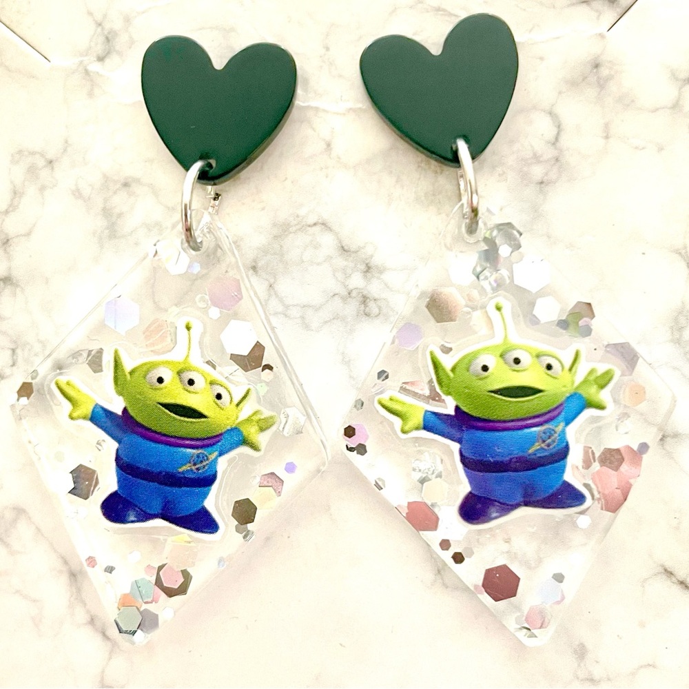 Toy Story Alien Acrylic Earrings